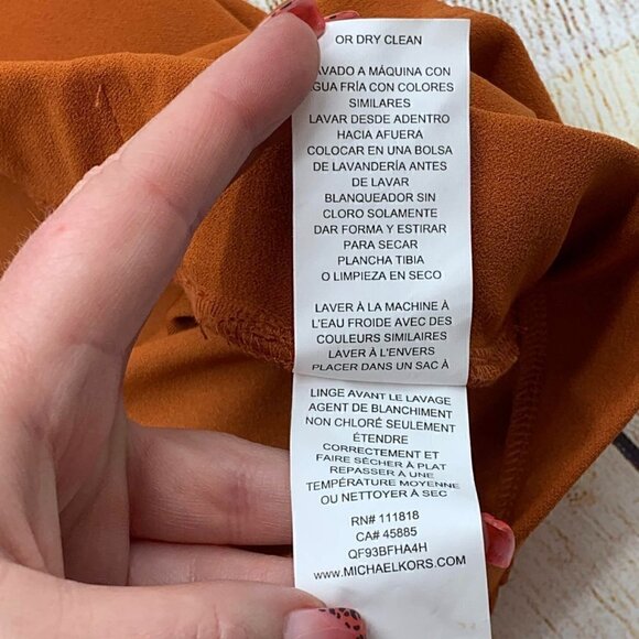 Michael Kors Maple Leaf Orange Skinny Slacks - NWT - Picture 6 of 6